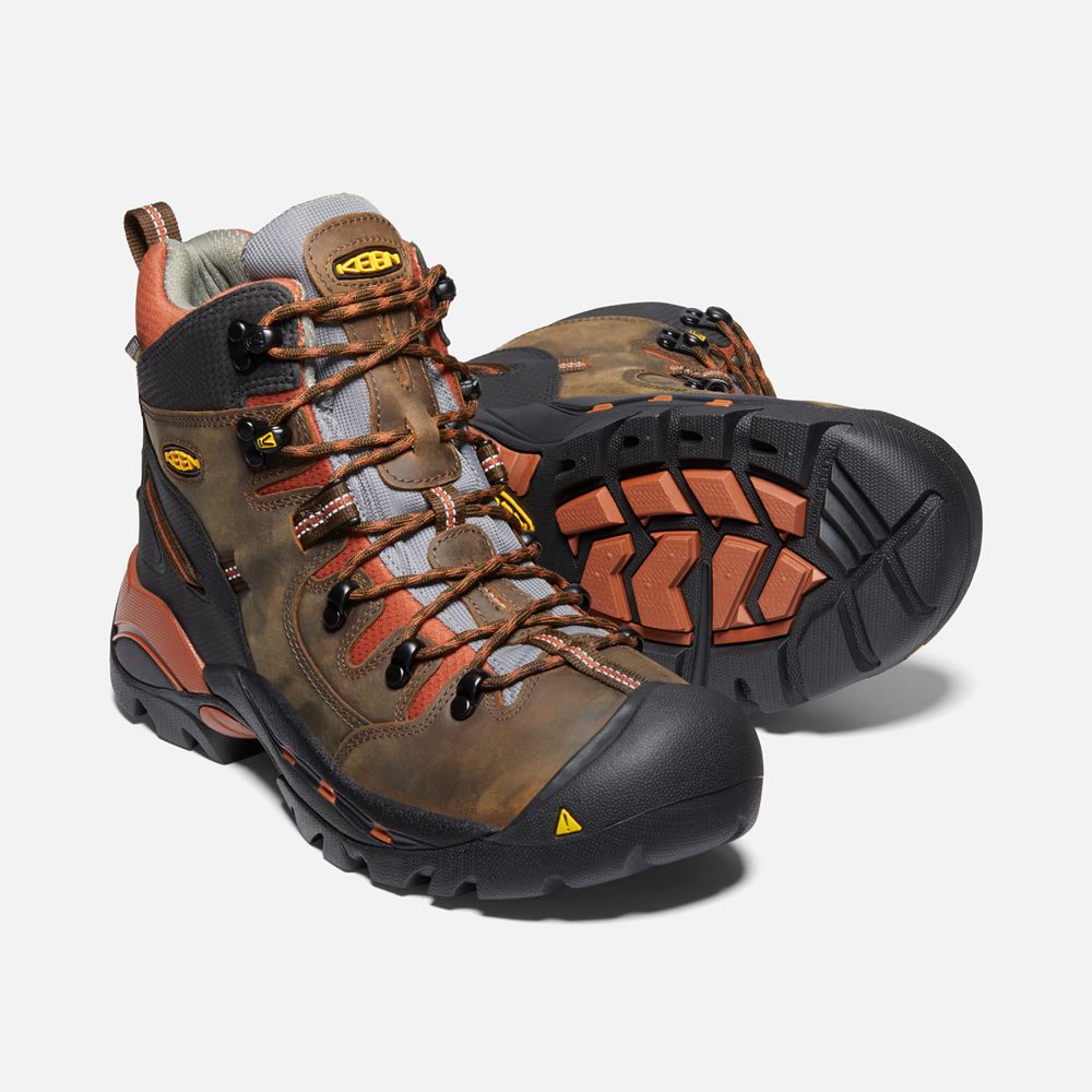 Keen Laarzen Heren Bruin - Pittsburgh 6\" (Soft Toe) - 96807-CJHI